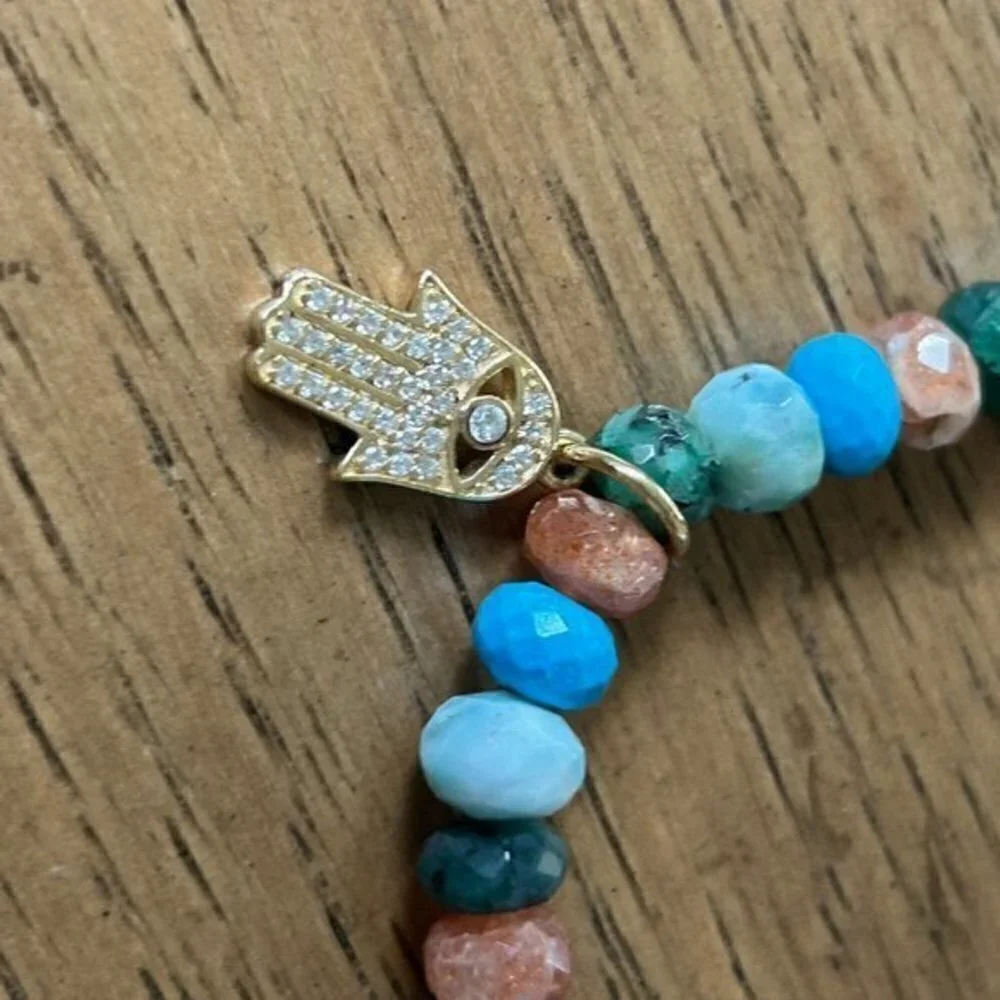 Rarities Carol Brodie HAMSA BEAD Bracelet S-M